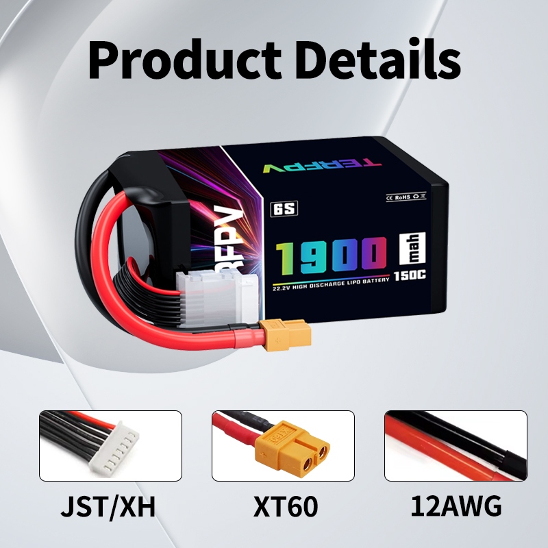 1/2 Adet TERFPV Lipo 6S 1900mA - Drone Racing Battery incelemesi ve fiyatı