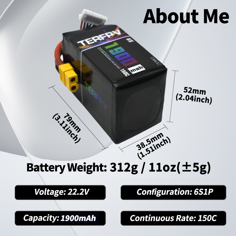 1/2 Adet TERFPV Lipo 6S 1900mA - Drone Racing Battery incelemesi ve fiyatı